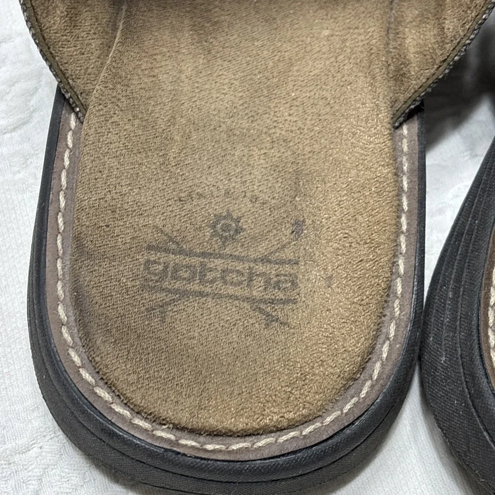 Gotcha Mens Brown Canvas Slides Sandals Comfort Size 12